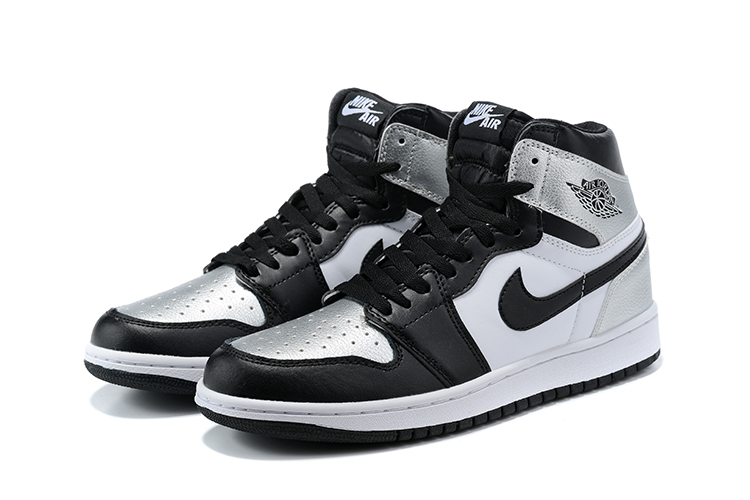 Latest Air Jordan 1 Black Silver Shoes For Women
